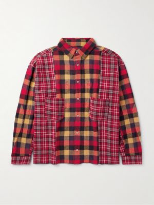 Patchwork Checked Flannel Shirt Patchwork Checked Flannel Shirt