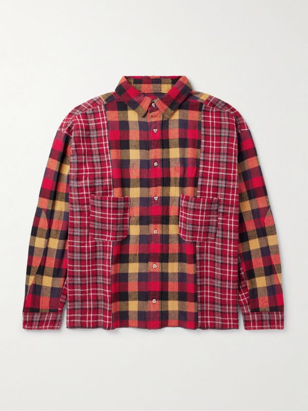 Patchwork Checked Flannel Shirt Patchwork Checked Flannel Shirt