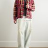 Patchwork Checked Flannel Shirt - OU Patchwork Checked Flannel Shirt - OU
