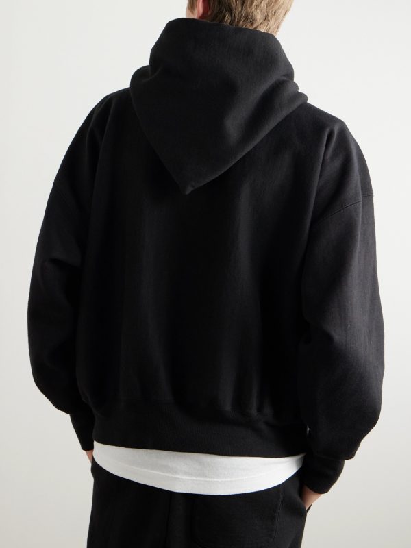 Logo-Print Cotton-Blend Jersey Hoodie - BK Logo-Print Cotton-Blend Jersey Hoodie - BK