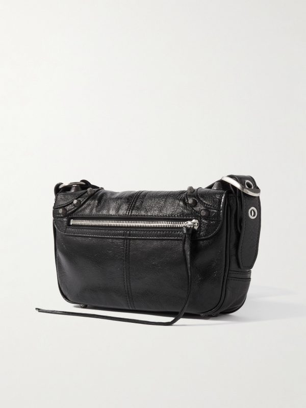Le Cagole XS Arena Textured-Leather Messenger Bag - BK Le Cagole XS Arena Textured-Leather Messenger Bag - BK