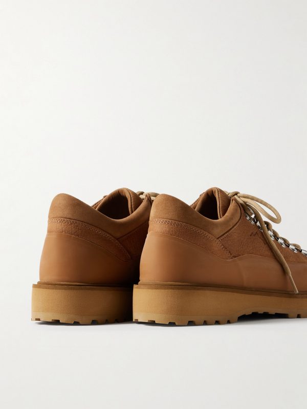 Cornaro Gomma Rubber and Nubuck-Trimmed Full-Grain Leather Sneakers - BK Cornaro Gomma Rubber and Nubuck-Trimmed Full-Grain Leather Sneakers - BK