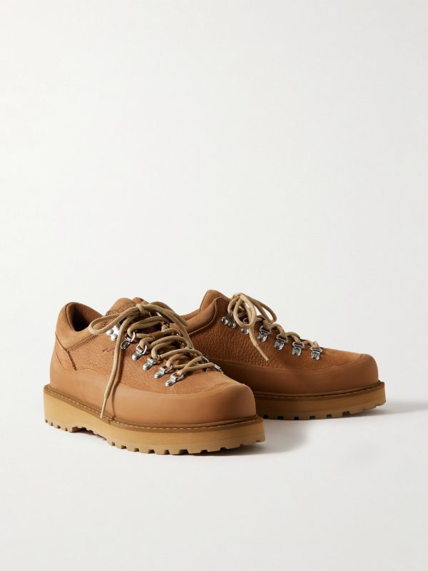 Cornaro Gomma Rubber and Nubuck-Trimmed Full-Grain Leather Sneakers - FR Cornaro Gomma Rubber and Nubuck-Trimmed Full-Grain Leather Sneakers - FR