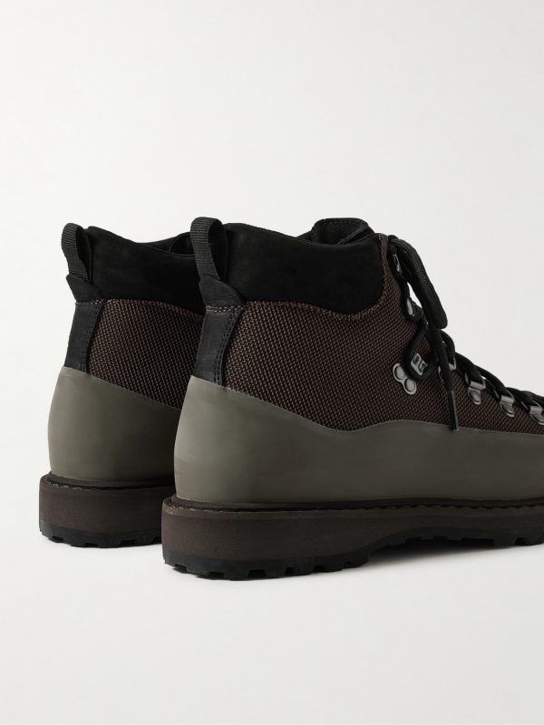 Roccia Vet Sport Suede and Rubber-Trimmed Tech-Shell Hiking Boots - BK