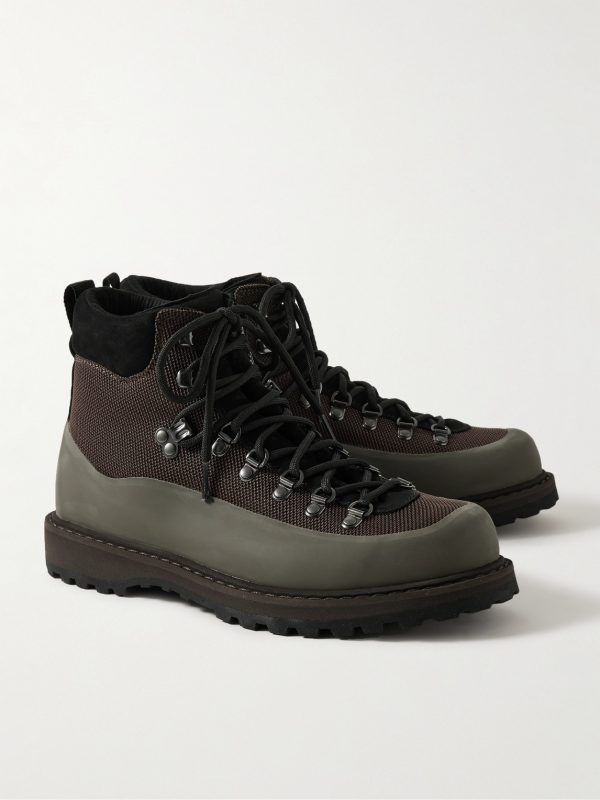 Roccia Vet Sport Suede and Rubber-Trimmed Tech-Shell Hiking Boots - FR