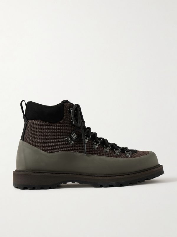 Roccia Vet Sport Suede and Rubber-Trimmed Tech-Shell Hiking Boots