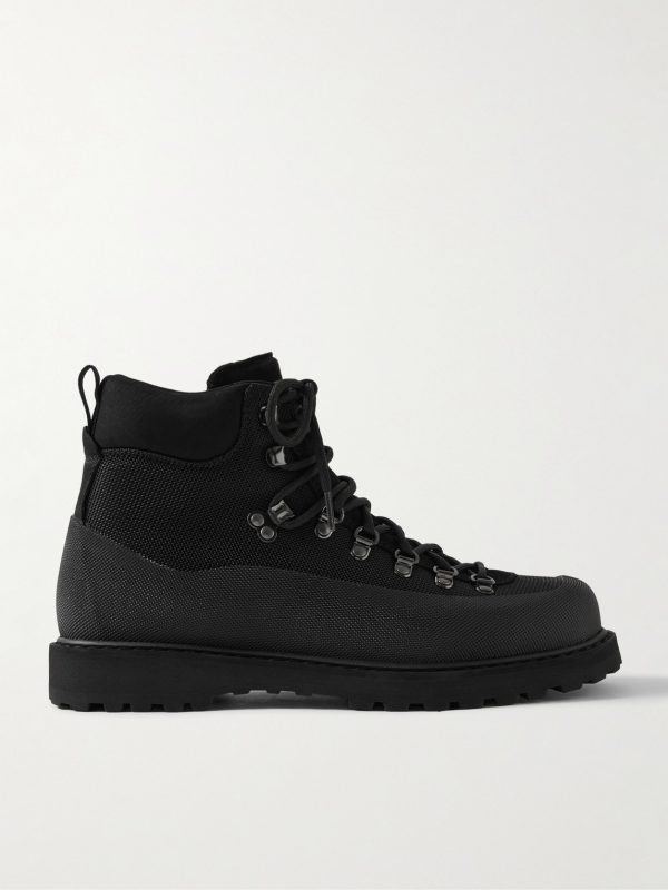 Roccia Vet Sport Suede and Rubber-Trimmed Tech-Shell Hiking Boots