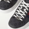 Ace Leather and Webbing-Trimmed Monogrammed Supreme Coated-Canvas Sneakers - CU