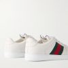 Screener Webbing-Trimmed Logo-Embossed Leather Sneakers - BK