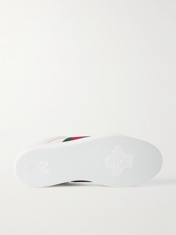 Screener Webbing-Trimmed Logo-Embossed Leather Sneakers - E1