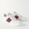 Screener Webbing-Trimmed Logo-Embossed Leather Sneakers - FR