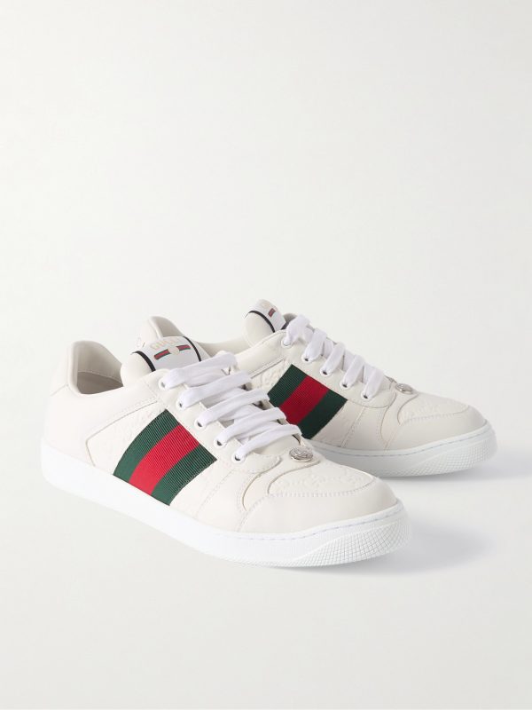 Screener Webbing-Trimmed Logo-Embossed Leather Sneakers - FR