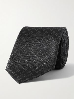 7cm Horsebit Silk-Jacquard Tie