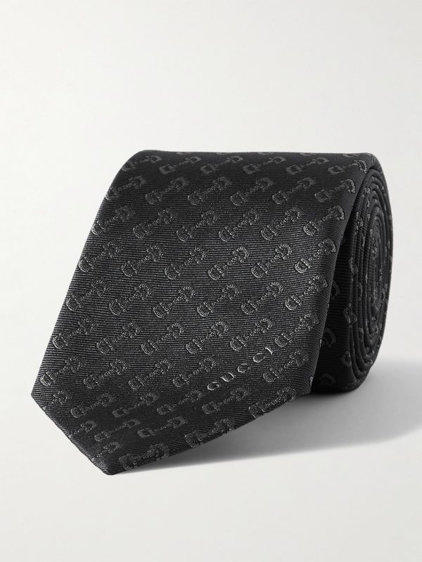 7cm Horsebit Silk-Jacquard Tie 7cm Horsebit Silk-Jacquard Tie