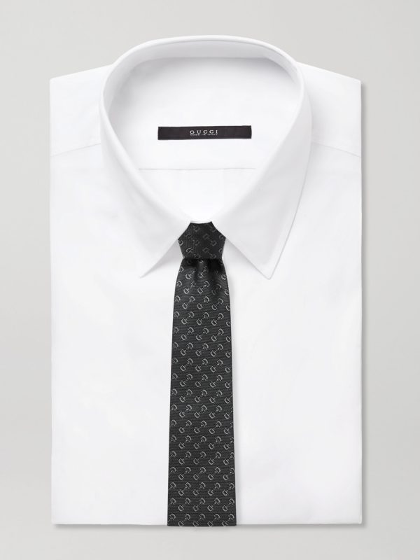 7cm Horsebit Silk-Jacquard Tie - OU 7cm Horsebit Silk-Jacquard Tie - OU
