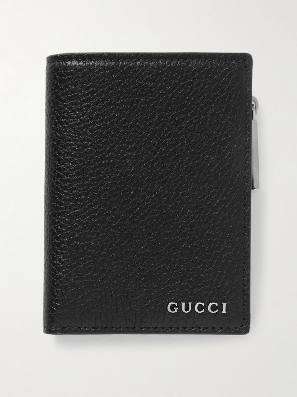 Logo-Embellished Full-Grain Leather Bifold Wallet Logo-Embellished Full-Grain Leather Bifold Wallet