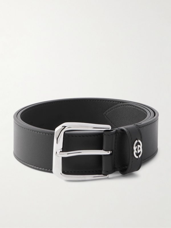 3.5cm Logo-Embellished Leather Belt