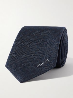 7cm Horsebit Silk-Jacquard Tie