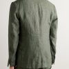 Unstructured Linen Suit Jacket - BK Unstructured Linen Suit Jacket - BK
