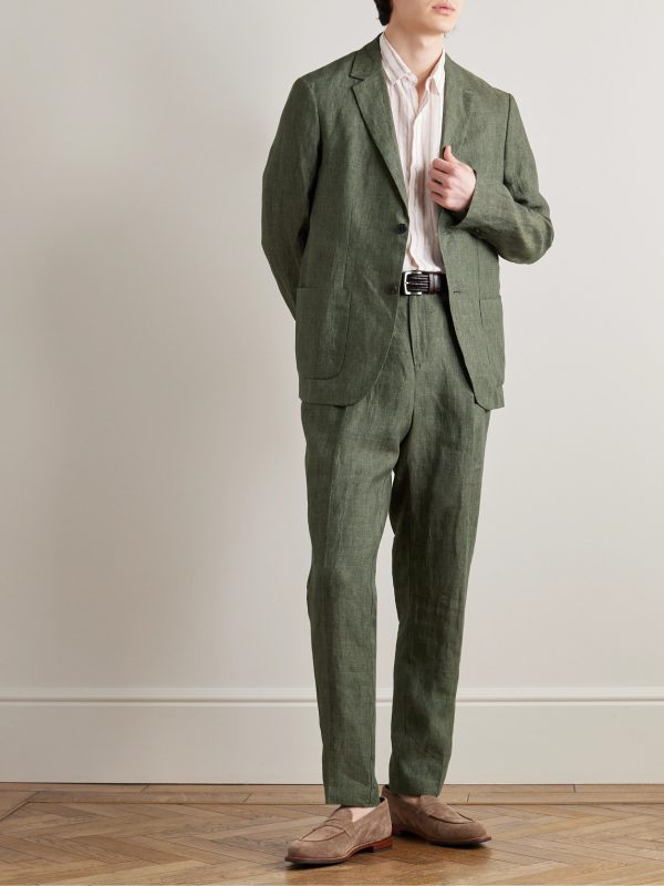 Unstructured Linen Suit Jacket - OU Unstructured Linen Suit Jacket - OU