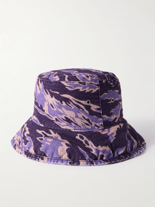 Brimmo Logo-Embroidered Camouflage-Print Cotton-Ripstop Bucket Hat - BK Brimmo Logo-Embroidered Camouflage-Print Cotton-Ripstop Bucket Hat - BK