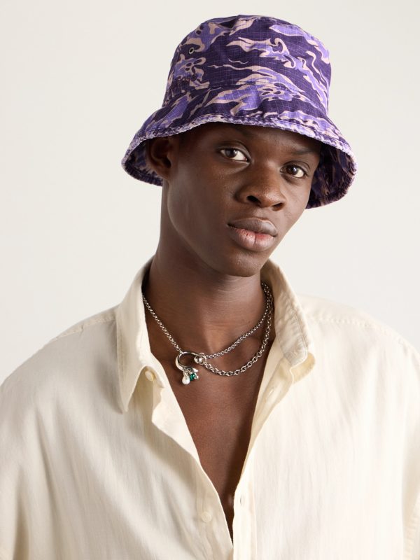 Brimmo Logo-Embroidered Camouflage-Print Cotton-Ripstop Bucket Hat - OU Brimmo Logo-Embroidered Camouflage-Print Cotton-Ripstop Bucket Hat - OU