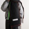 Vally Fringed Knitted Scarf - OU Vally Fringed Knitted Scarf - OU