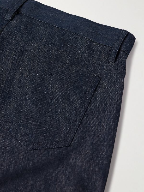 Anthony Slim-Fit Straight-Leg Cotton and Linen-Blend Chambray Trousers - CU Anthony Slim-Fit Straight-Leg Cotton and Linen-Blend Chambray Trousers - CU