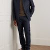 Anthony Slim-Fit Straight-Leg Cotton and Linen-Blend Chambray Trousers - OU Anthony Slim-Fit Straight-Leg Cotton and Linen-Blend Chambray Trousers - OU