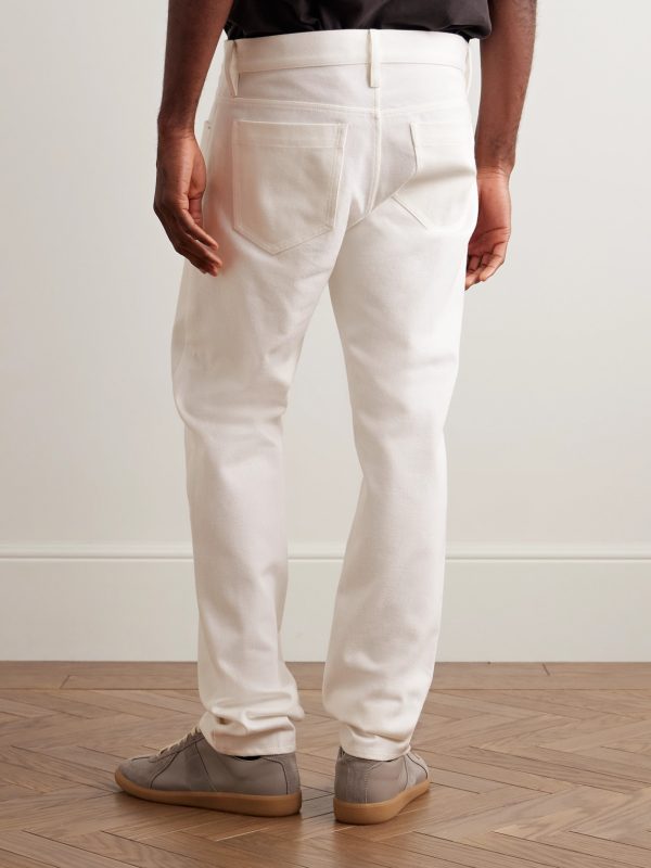 Anthony Slim-Fit Straight-Leg Cotton-Twill Trousers - BK