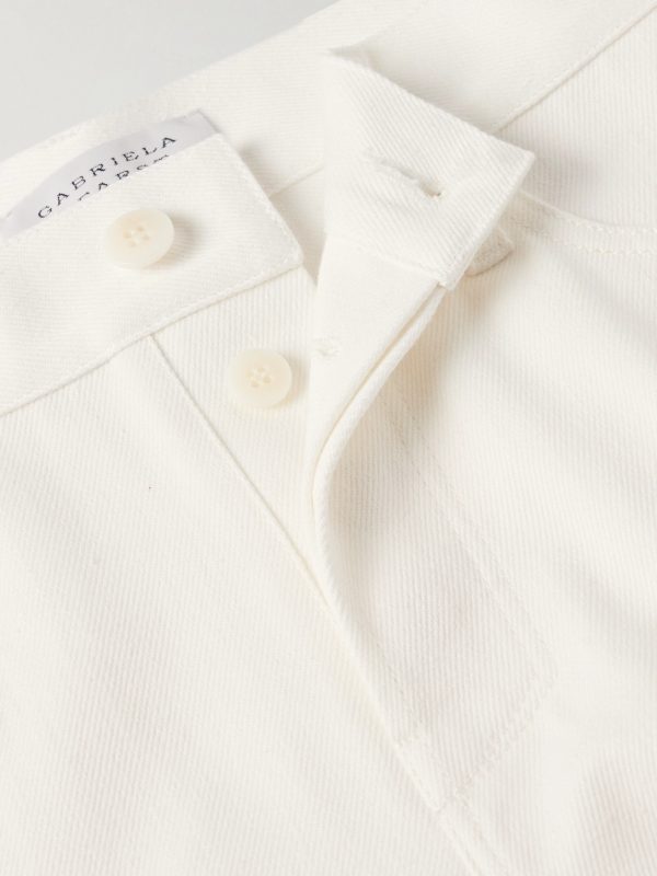 Anthony Slim-Fit Straight-Leg Cotton-Twill Trousers - E1