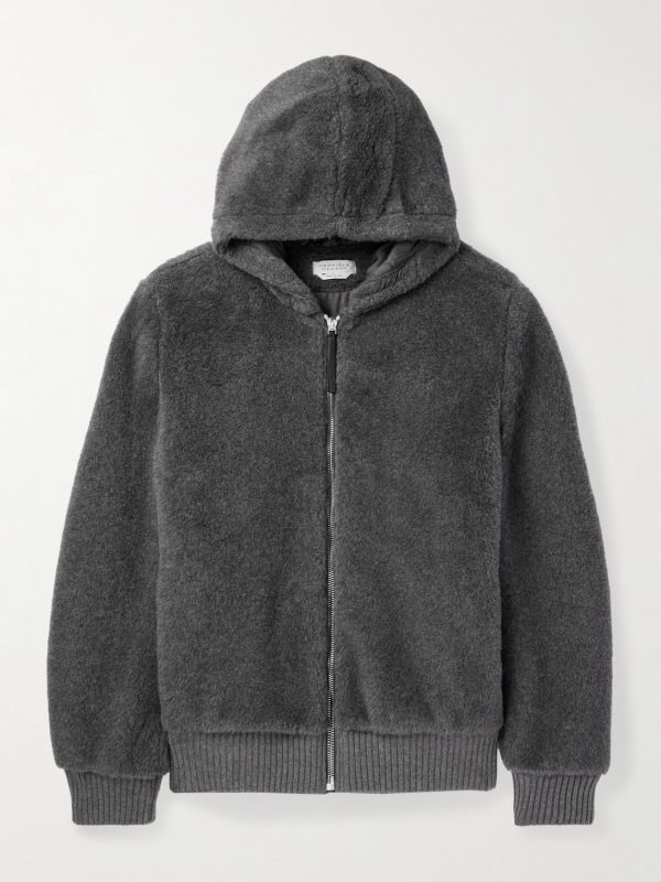 Tom Wool, Silk and Cashmere-Blend Zip-Up Hoodie Tom Wool, Silk and Cashmere-Blend Zip-Up Hoodie