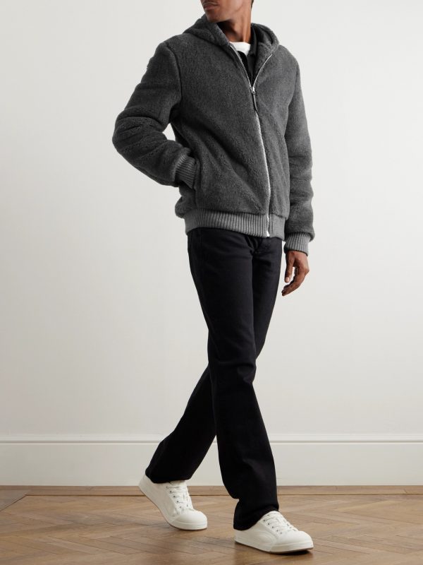 Tom Wool, Silk and Cashmere-Blend Zip-Up Hoodie - OU Tom Wool, Silk and Cashmere-Blend Zip-Up Hoodie - OU