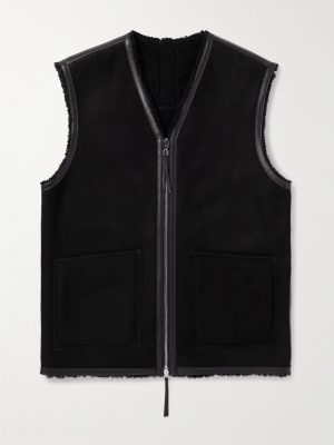 Snowdon Leather-Trimmed Shearling Gilet