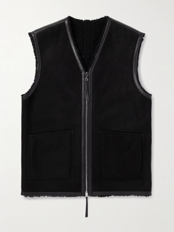 Snowdon Leather-Trimmed Shearling Gilet Snowdon Leather-Trimmed Shearling Gilet