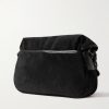 Musettes Leather-Trimmed Suede Messenger Bag - BK