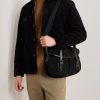Musettes Leather-Trimmed Suede Messenger Bag - OU