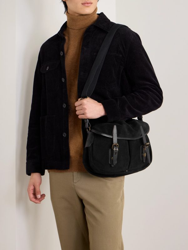 Musettes Leather-Trimmed Suede Messenger Bag - OU