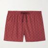 Straight-Leg Short-Length Logo-Print Swim Shorts Straight-Leg Short-Length Logo-Print Swim Shorts