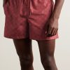 Straight-Leg Short-Length Logo-Print Swim Shorts - OU Straight-Leg Short-Length Logo-Print Swim Shorts - OU