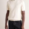 Logo-Intarsia Silk and Cotton-Blend T-Shirt - FR Logo-Intarsia Silk and Cotton-Blend T-Shirt - FR