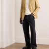Logo-Intarsia Silk and Cotton-Blend T-Shirt - OU Logo-Intarsia Silk and Cotton-Blend T-Shirt - OU