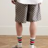 Wide-Leg Monogrammed Linen-Blend Jacquard Shorts - BK
