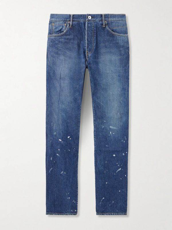 Social Sculpture Tapered Distressed Jeans Social Sculpture Tapered Distressed Jeans