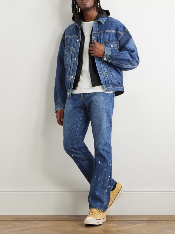 Social Sculpture Tapered Distressed Jeans - OU Social Sculpture Tapered Distressed Jeans - OU