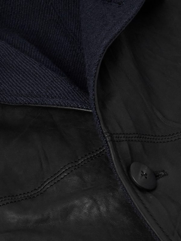 Crinkled-Leather Jacket - CU