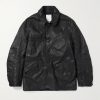 Crinkled-Leather Jacket