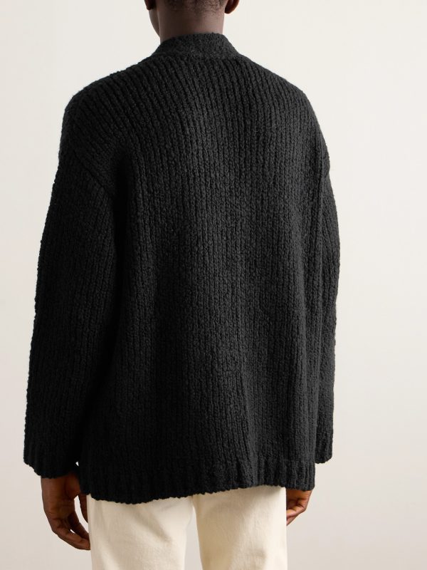 Ribbed Wool Cardigan - BK