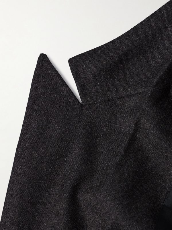 Slim-Fit Double-Breasted Cashmere-Flannel Blazer - E1 Slim-Fit Double-Breasted Cashmere-Flannel Blazer - E1