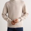 Ribbed Brushed Cashmere and Silk-Blend Rollneck Sweater - FR Ribbed Brushed Cashmere and Silk-Blend Rollneck Sweater - FR